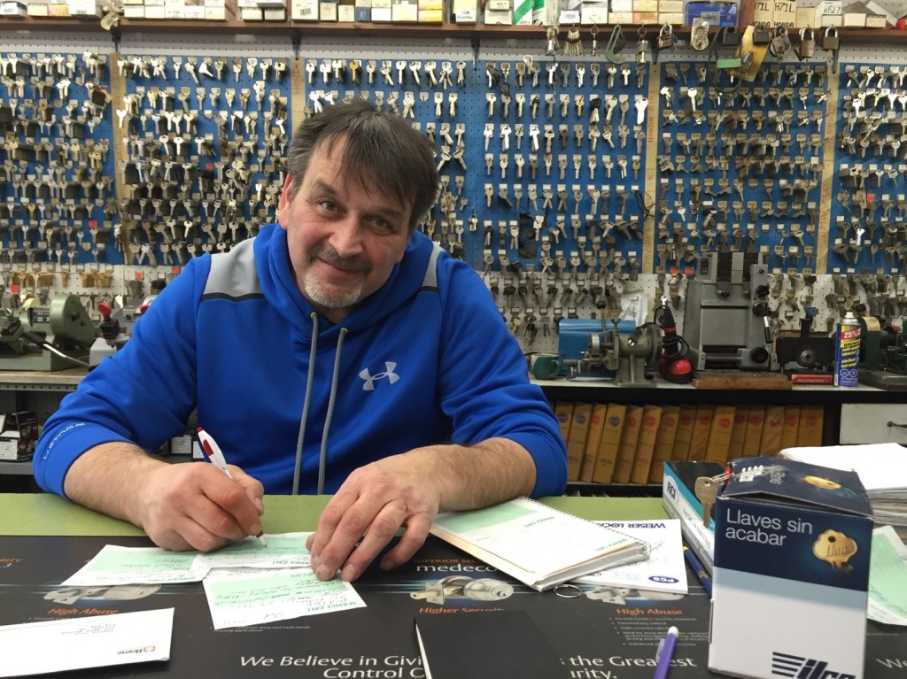 Rob Michael, 56, Locksmith, Ottawa. Photo taken at Avenue Lock & Security, 738 Bank St. on February 1st, 2016 at 3:27 pm.