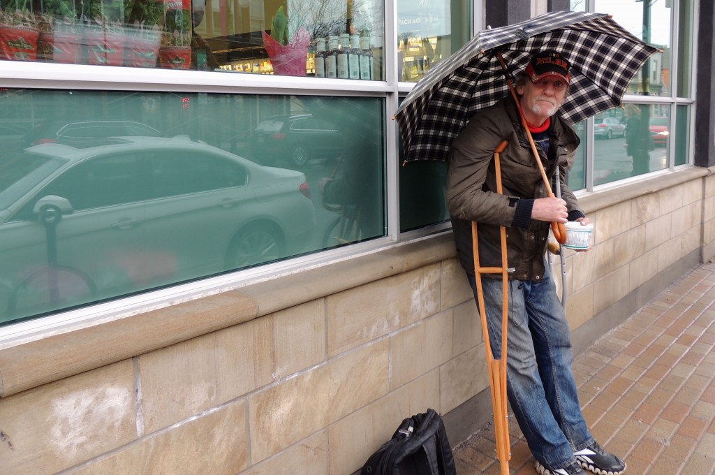 Peter Estey, 64, in front of the Metro in the Glebe.