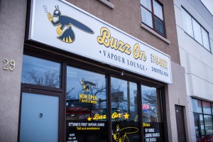 Entrance to BuzzOn, Ottawa's first vapour lounge. The lounge aims to provide a safe, social environment for cannabis users in the city. THE JUNCTION/Darren Major.