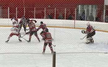 A face off during Monday night's game between the Cornwall Colts and Kemptville 73's.