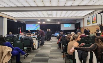 The members of the public and the media waiting for the final Emergencies Act Inquiry to start. [Yumna Iftikhar / Reloading News]