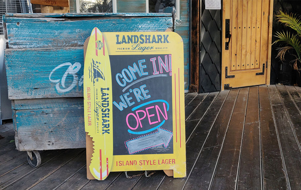 welcome sign in front of Banditos restaurant