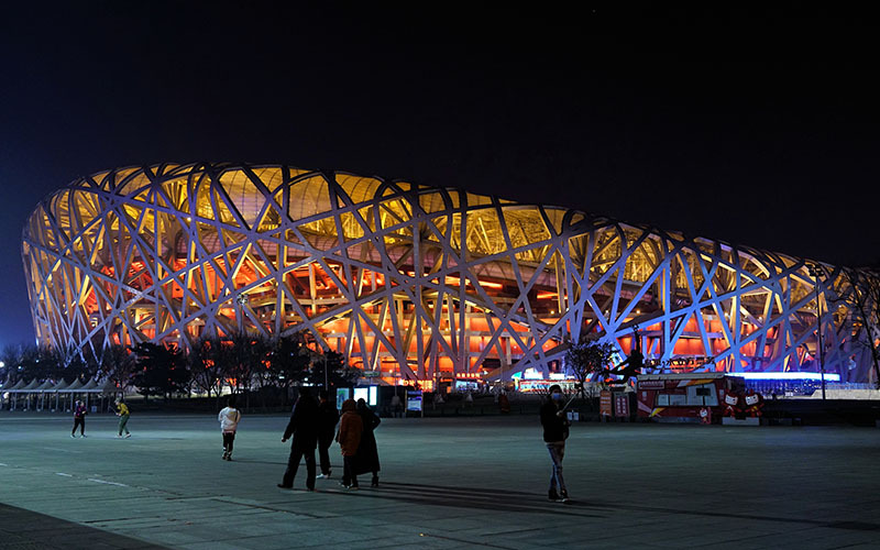 The National Stadium was the host stadium for the 2008 Summer Olympics in Beijing and will be used again as the host stadium for the 2022 Winter Olympics